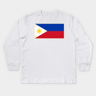 Flag of Philippines Kids Long Sleeve T-Shirt